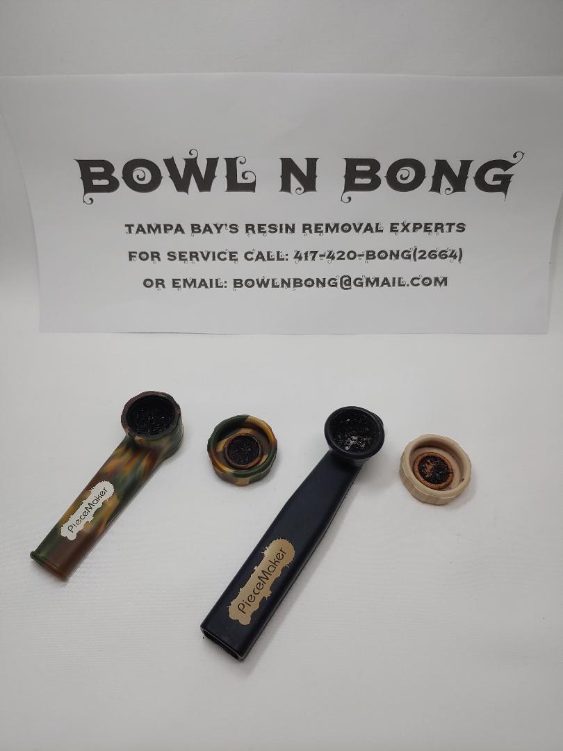 Piecemaker pipes before Bowl N Bong cleaning